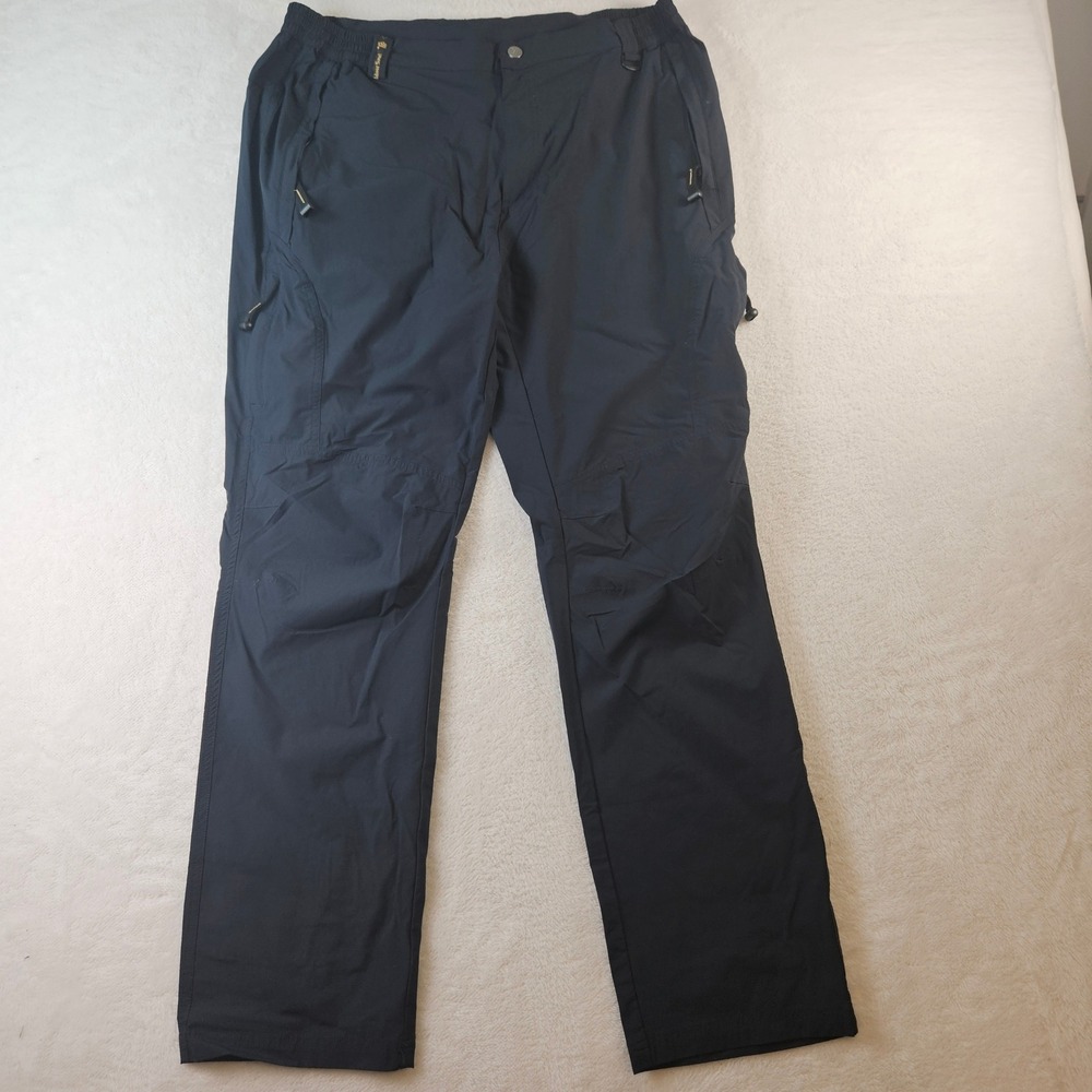 Outdoor Sports Mens XL Black Hiking Pants Nylon Spandex Stretch Zipper Pockets